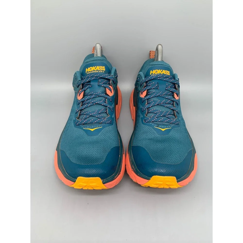 Hoka‎ One Challenger ATR 6 GTX Blue Orange Trail Running Shoes Womens 7.5